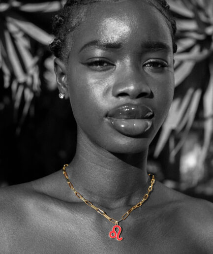 Medalla Leo chapada en oro 18k